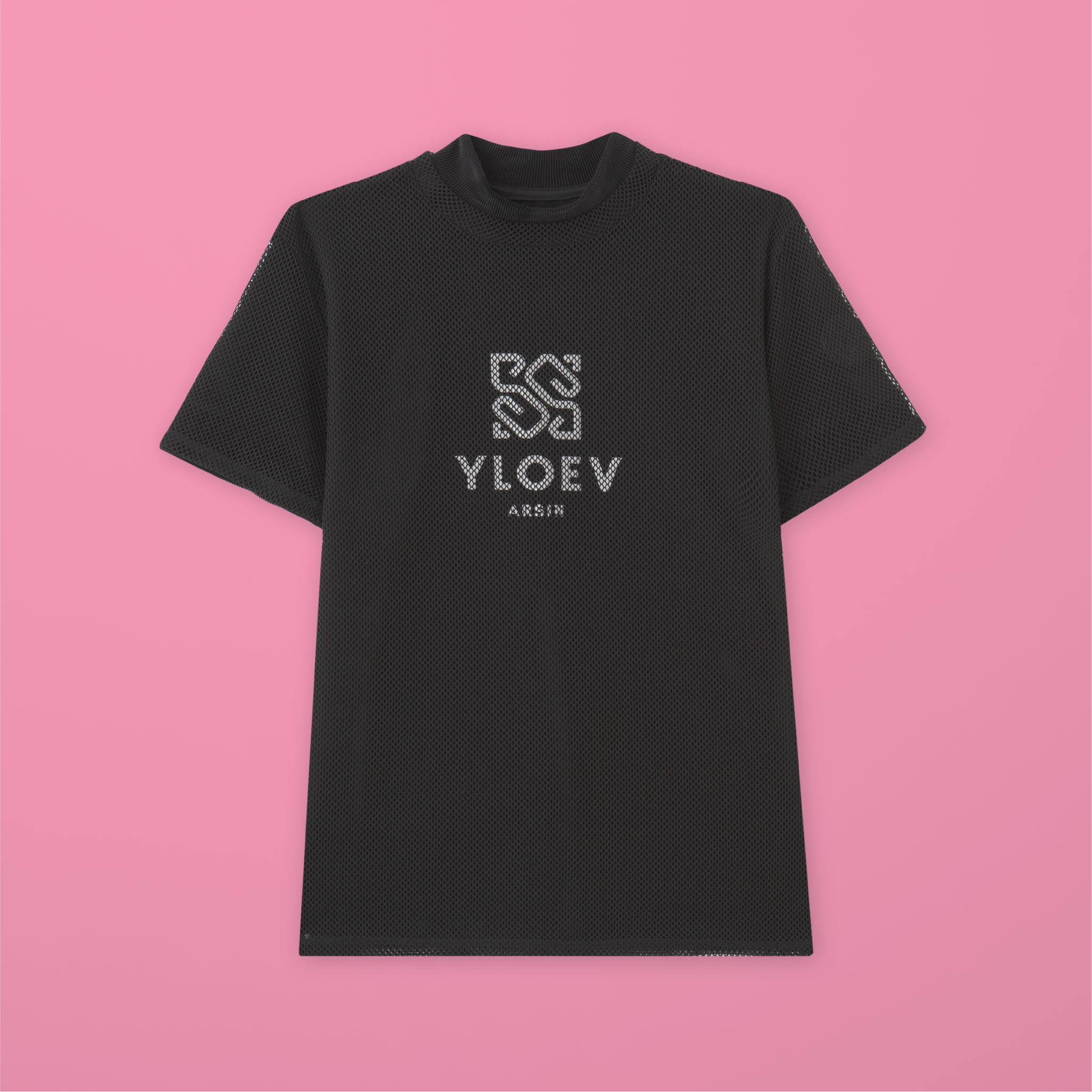 YLOEV レイヤードセット（モックネック＋メッシュ）：Veil Black（ヴェールブラック）（レディース）